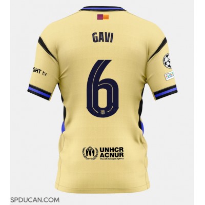 Muški Nogometni Dres Barcelona Paez Gavi #6 Gostujuci 2025-26 Kratak Rukav Muški Nogometni Dres Barcelona Paez Gavi #6 Gostujuci 2025-26 Kratak Rukav